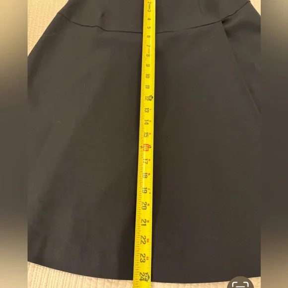 Per Se by Carlisle Black Leather Panel & Wool Flare Skirt Size 4 - Picture 10 of 10